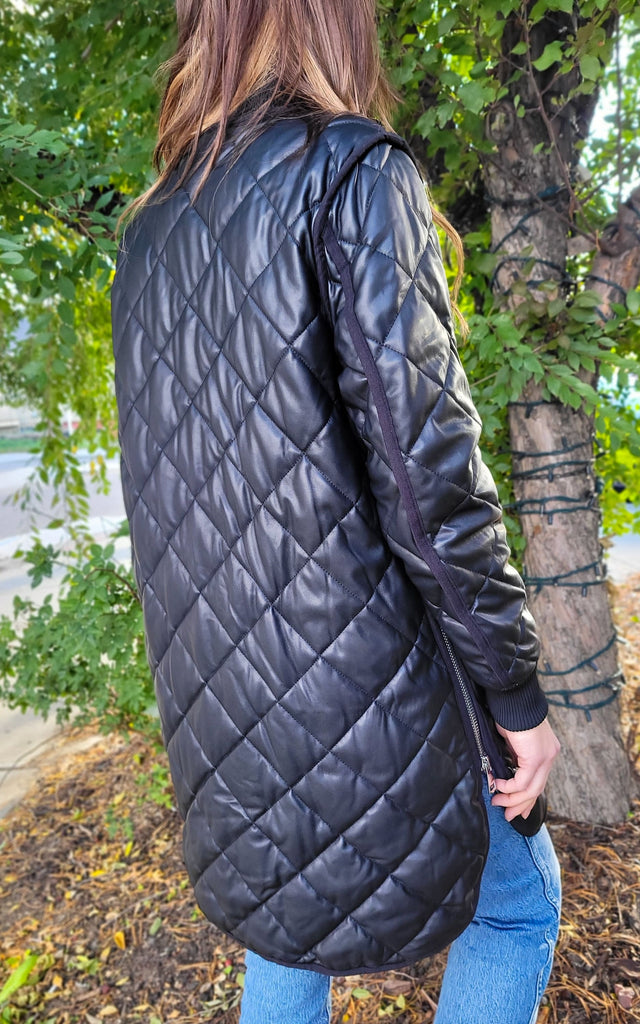 Adroit Atelier - Liberty Quilted Vegan Leather Jacket - 