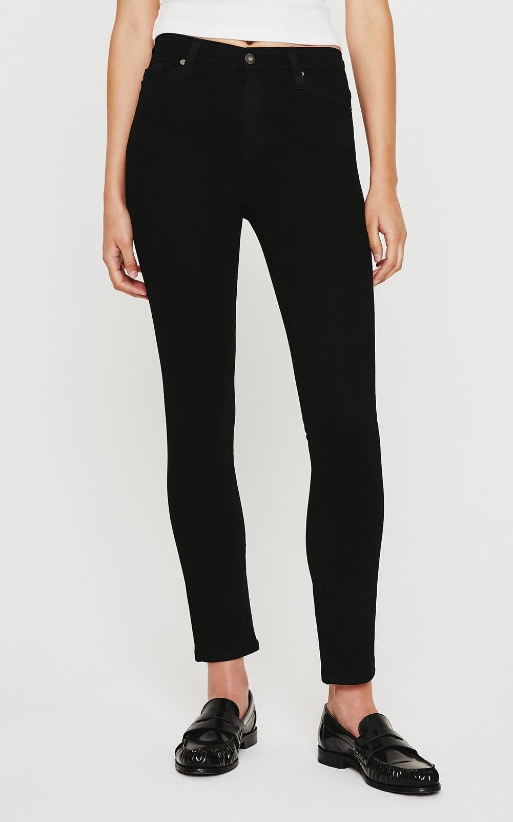 AG- Mari High Rise Slim Straight Jean in Opulent Black - 