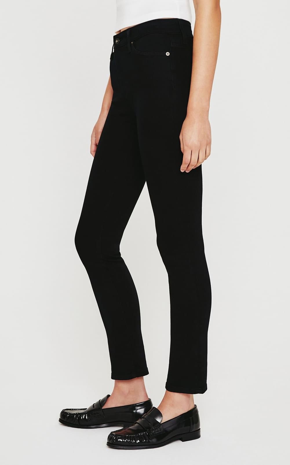 AG- Mari High Rise Slim Straight Jean in Opulent Black - 