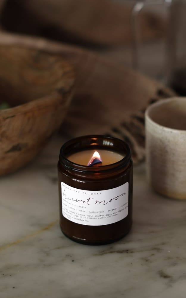 Among The Flowers - Wood Wick Essential Oil + Soy Wax Candle