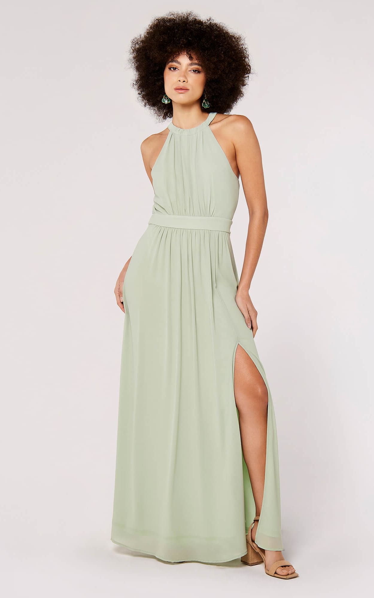 Apricot smock maxi outlet dress