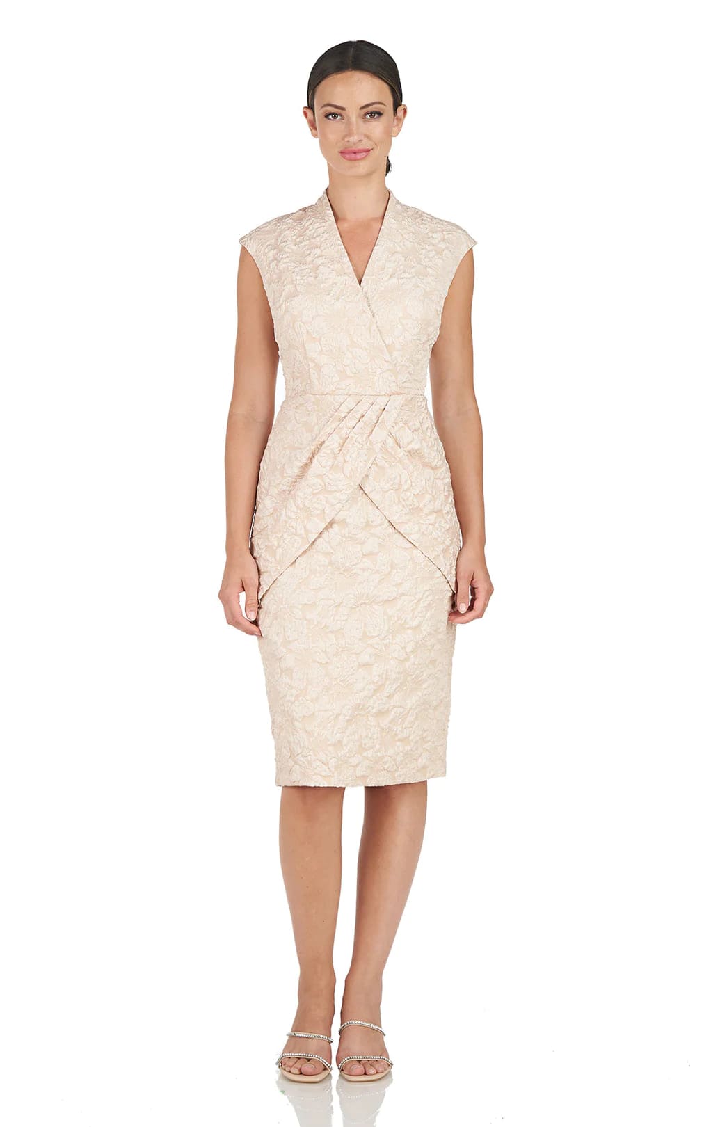 JS Collections - Emery Faux Wrap Cocktail Dress Regular