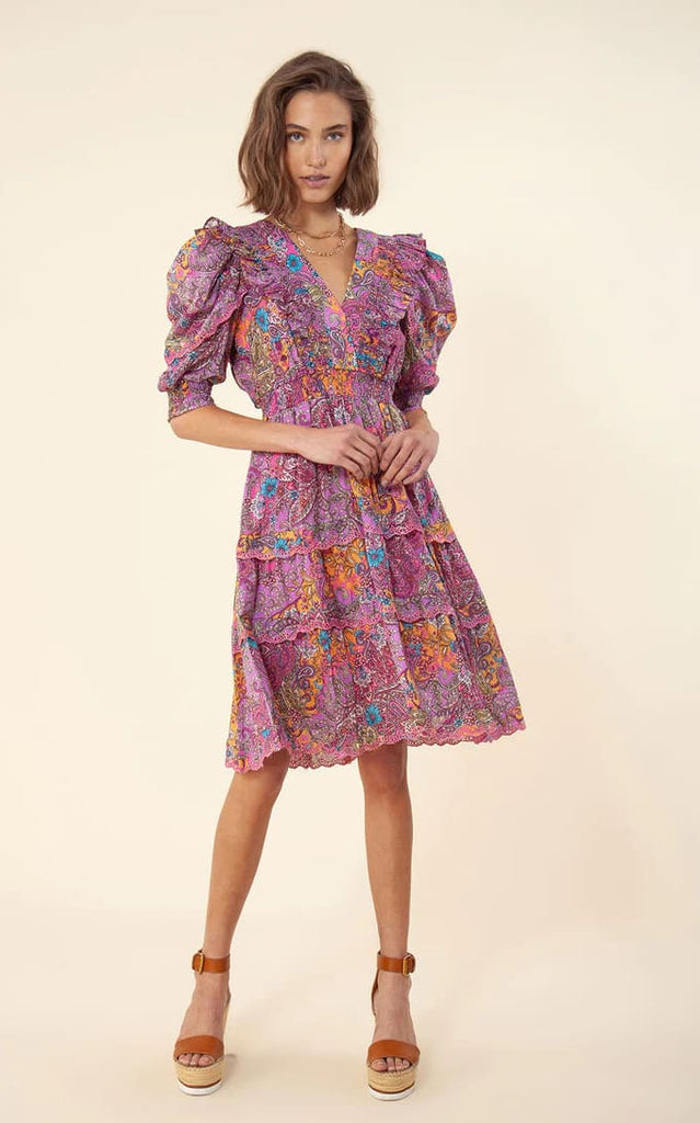 Hale Bob - Eola Eyelet Trim Viole Dress - Dresses