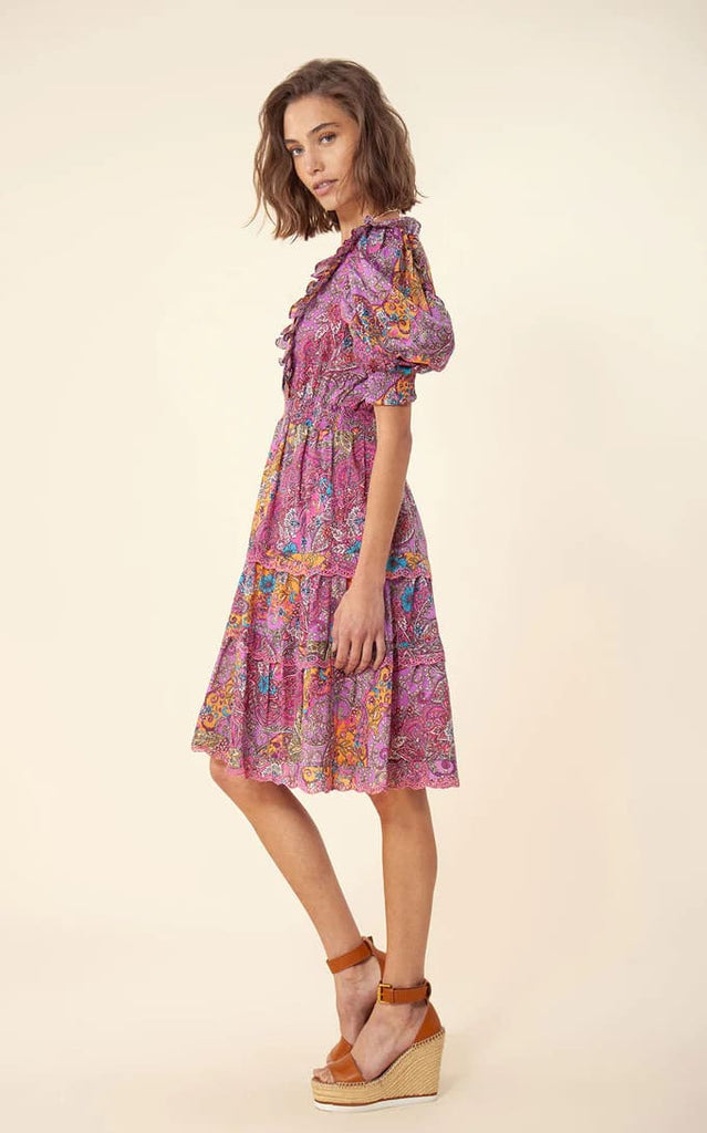 Hale Bob - Eola Eyelet Trim Viole Dress - Dresses
