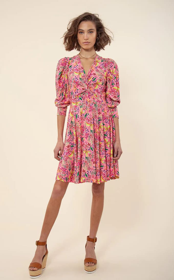 Hale Bob - Manila V-Neck Puff Sleeve Jersey Dress - Dresses