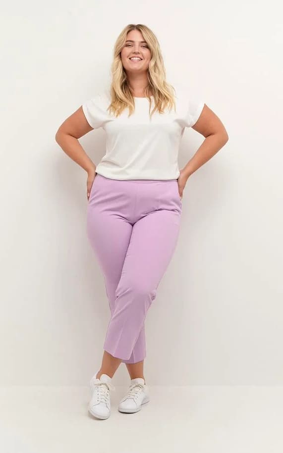 Kaffe Curve - Sakira Lavender Cropped Pants