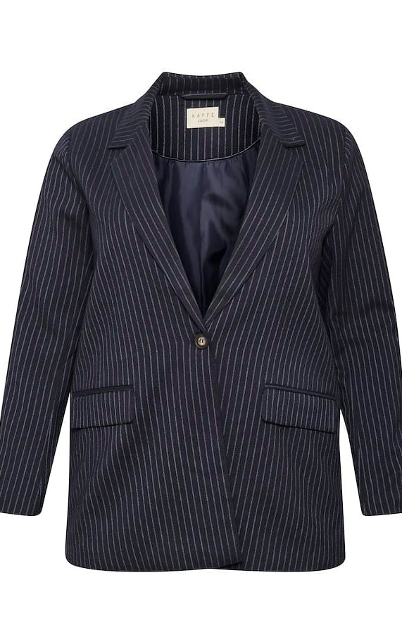 Kaffe Curve - Winna Midnight Marine Pinstriped Blazer