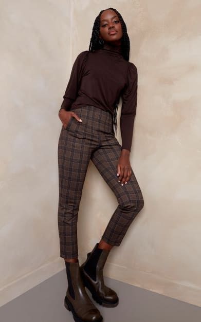 BONNIE HOUNDSTOOTH FULL-LENGTH PONTE PANT - I love Tyler Madison