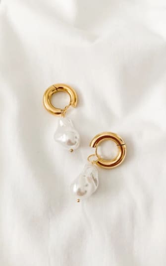 Namaste- Nuria Pearl Hoop Earring - jewelry