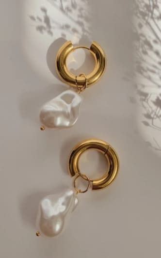 Namaste- Nuria Pearl Hoop Earring - jewelry