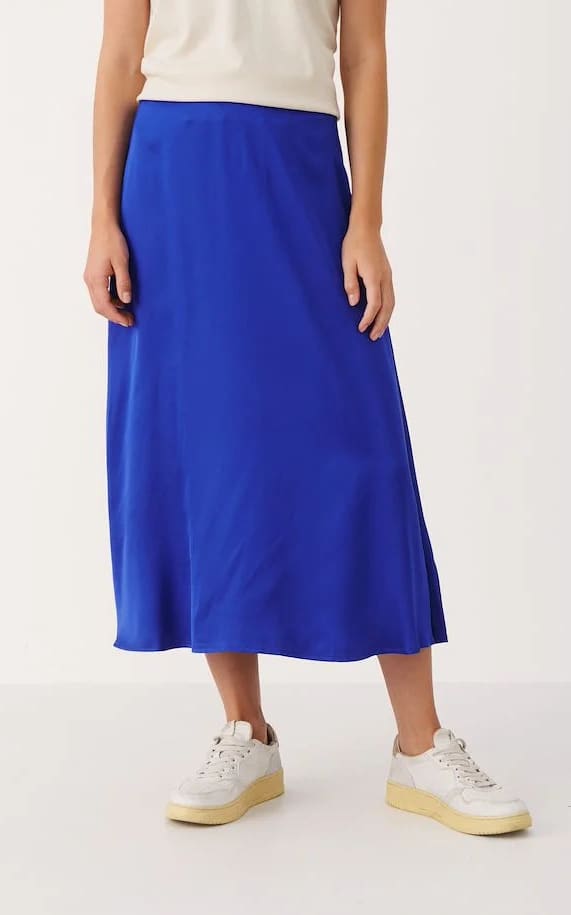 Part Two - Lilyann Bright Blue Midi Skirt - BOTTOM