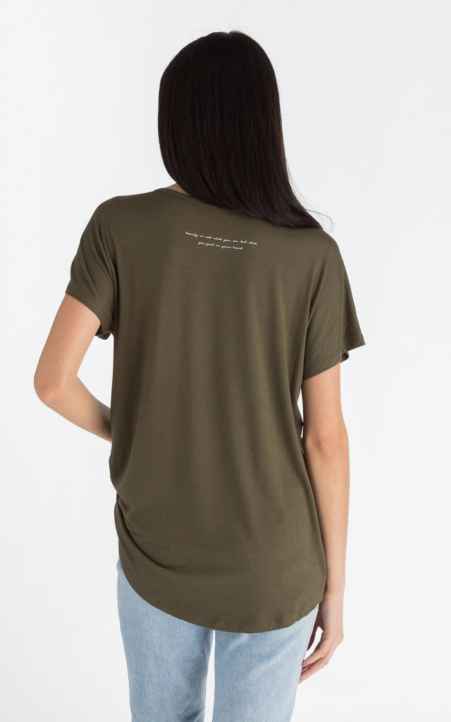 The Roster - Beauty in Your Heart Scoop Neck Tee Evergreen -