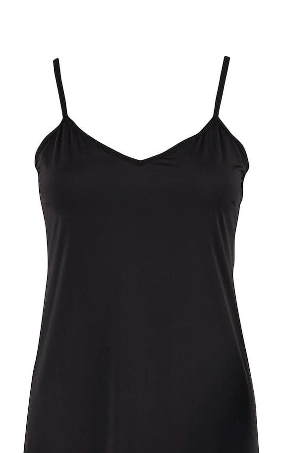 Saint Tropez - Nena Adjustable Strap Slip Dress In Black - 