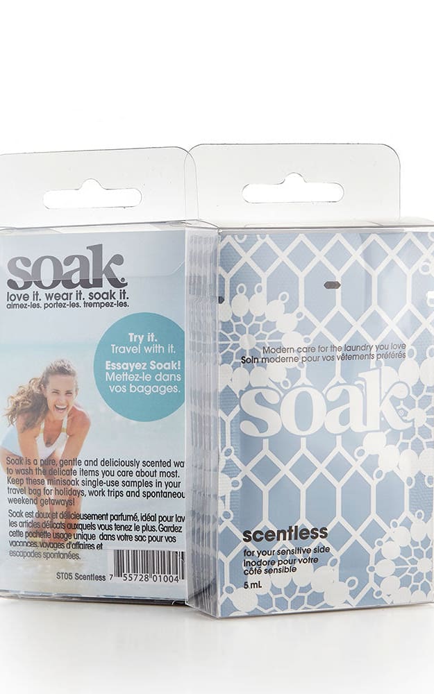 Soak - Mini Travel Pack Unscented Laundry Care - Gift & Body