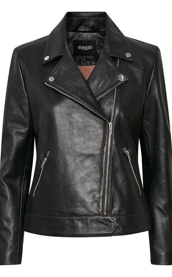 Soaked In Luxury- Leather Biker Jacket - outerwear