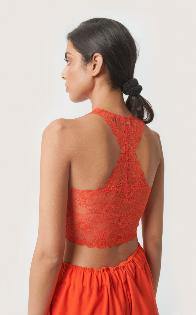 Soaked in Luxury - Dolly Lace Bralette Tangerine - top