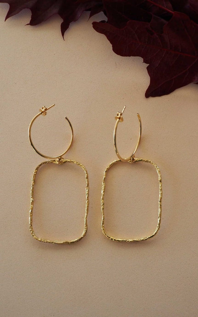 Rectangle Hoop earring - jewelry