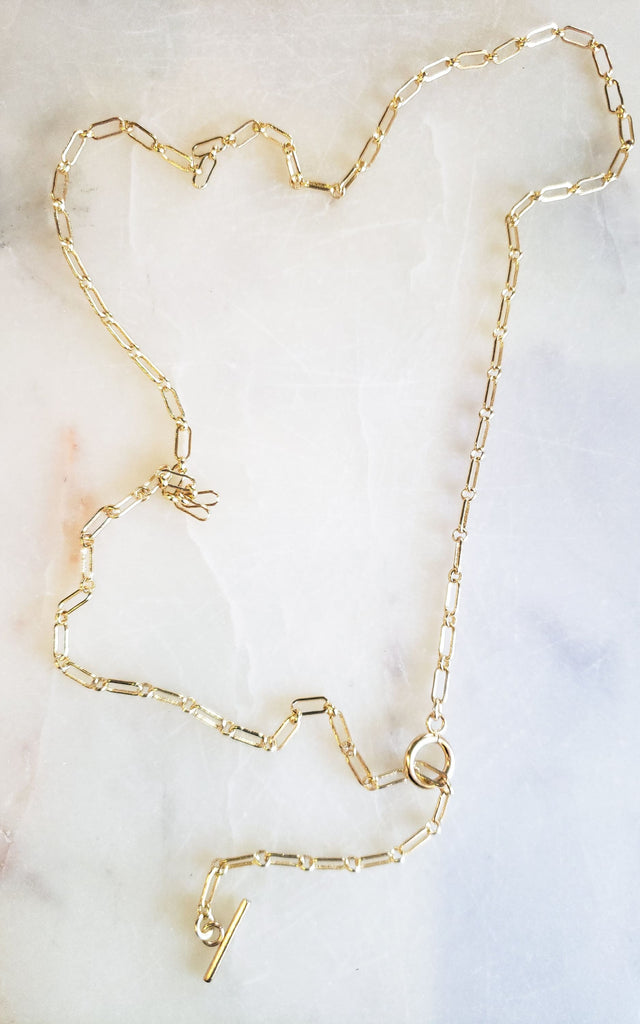 Buy Large Chain Necklace, Paperclip Lariat Necklace, Chunky Rectangle Link,  All 14K Gold Filled Y Necklace Online in India - Etsy