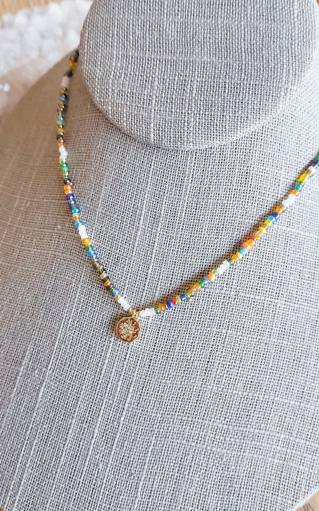 Twisted Baubles- Seed Bead Mini Necklace - jewelry