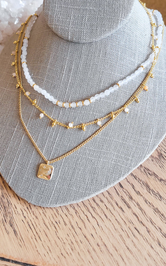 Twisted Baubles- Semi Precious Stone Mini Necklace - jewelry
