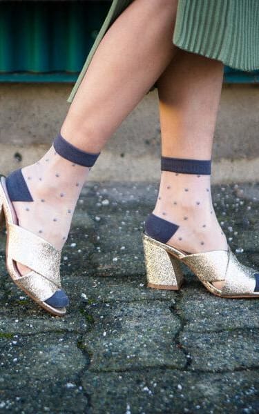 Sheer Dot Anklet Sock - accessories