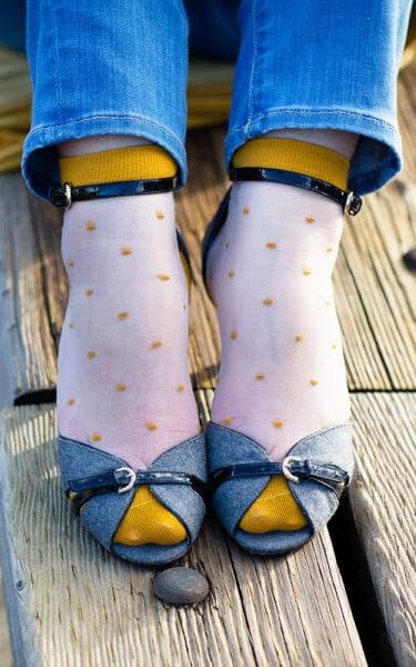 Sheer Dot Anklet Sock - accessories
