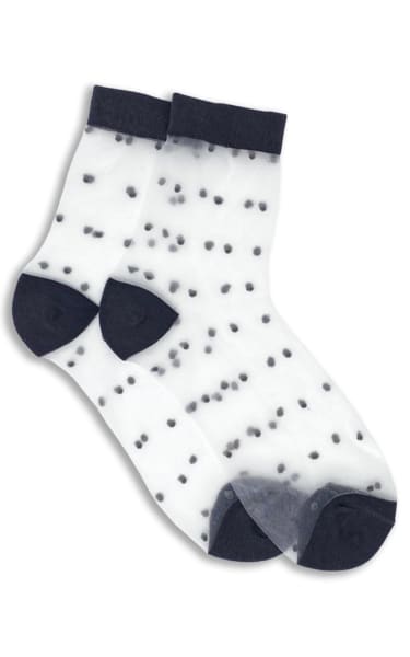 Sheer Dot Anklet Sock - accessories