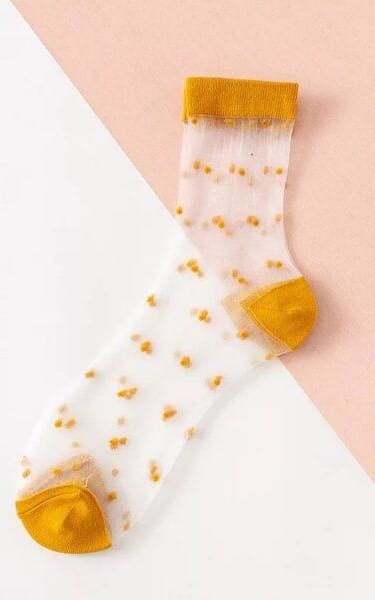 Sheer Dot Anklet Sock - HARVEST - accessories