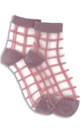XS Unified - Sheer Windowpane Socks - accessories