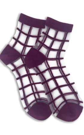XS Unified - Sheer Windowpane Socks - accessories