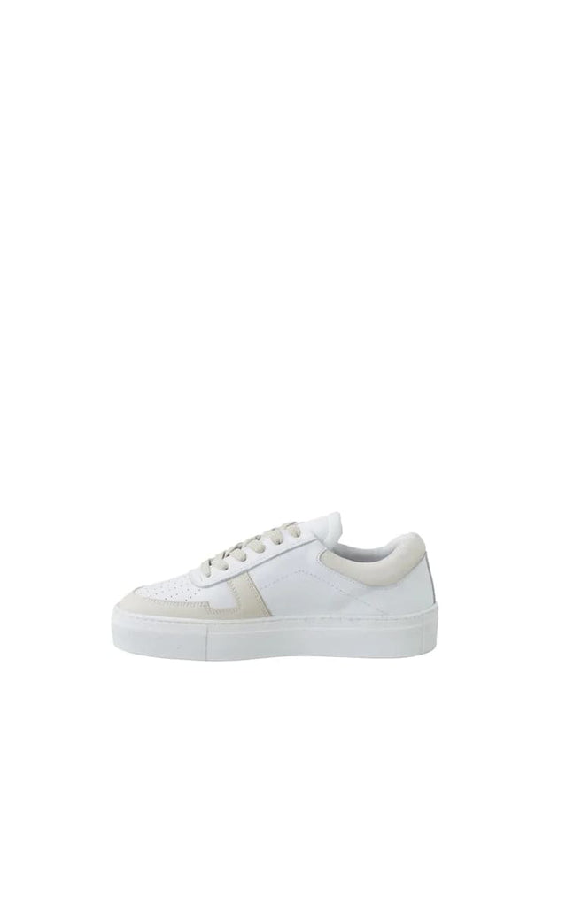 YAYA - Bright White & Cream Leather Sneaker - footwear