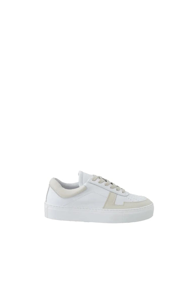 YAYA - Bright White & Cream Leather Sneaker - footwear